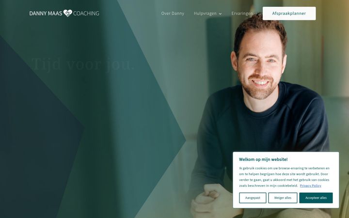 Skjámynd af dannymaascoaching.nl