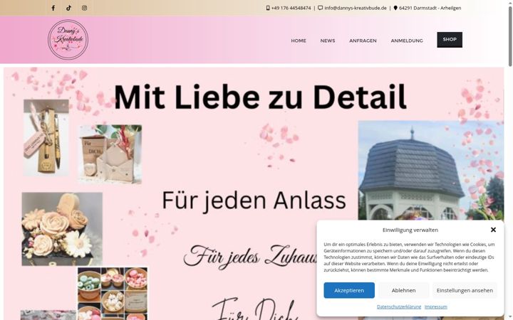 Screenshot of dannys-kreativbude.de