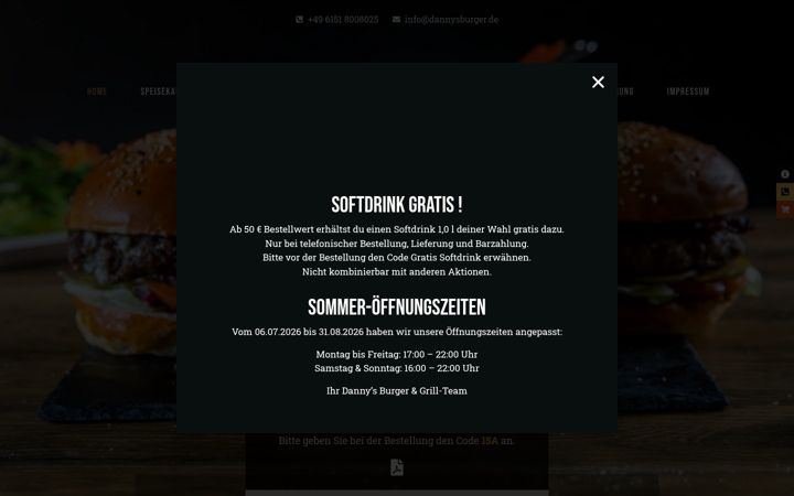 Screenshot of dannysburger.de
