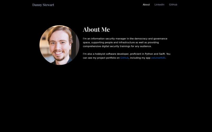 Screenshot of dannystewart.com
