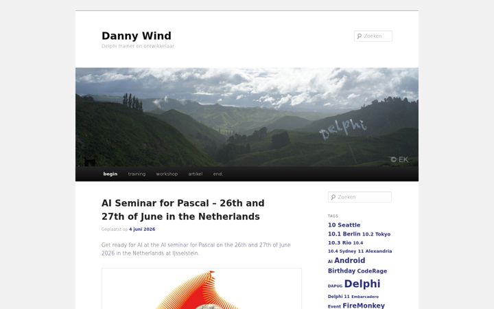 Screenshot of dannywind.com