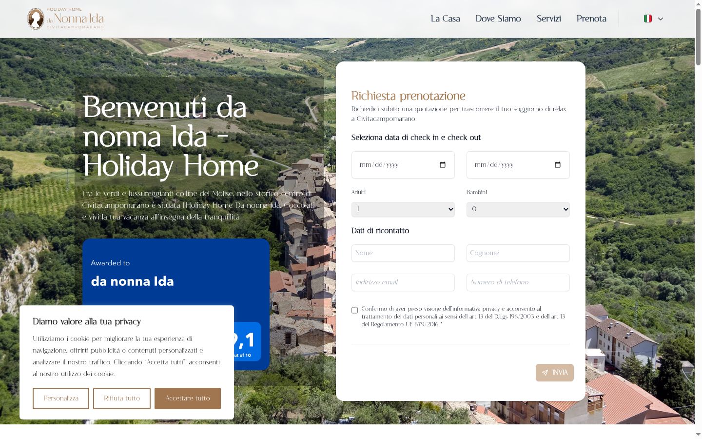 Captura de ecrã do banner de consentimento apresentado antes de qualquer interação