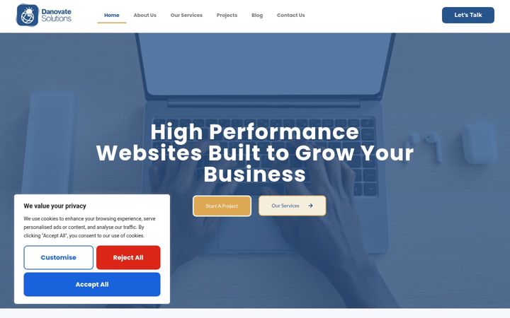 Screenshot of danovatesolutions.org