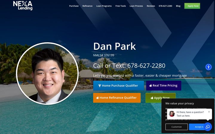 Screenshot of danparkmortgage.com