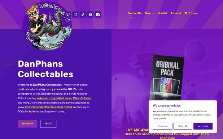 Screenshot von danphans.co.uk