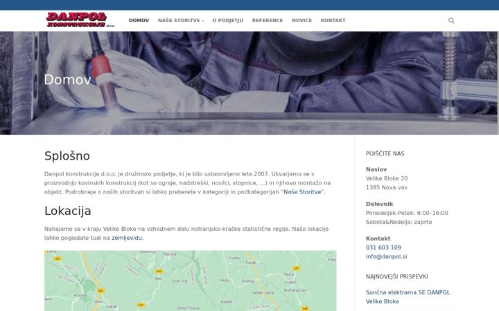 Screenshot von danpol.si