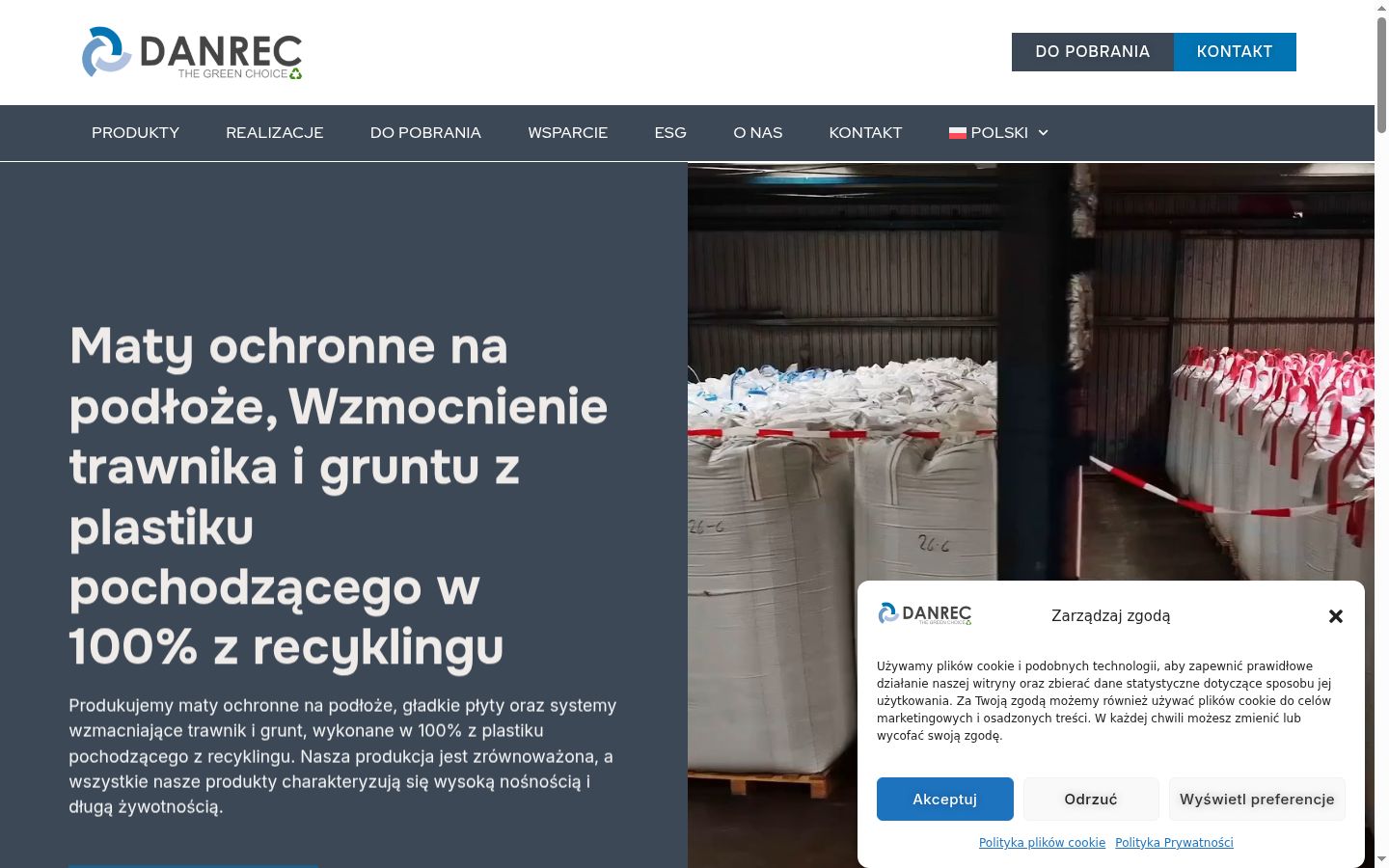 Zrzut ekranu banera zgody wyświetlanego przed jakąkolwiek interakcją