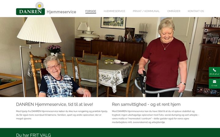 Screenshot of danrenhjemmeservice.dk