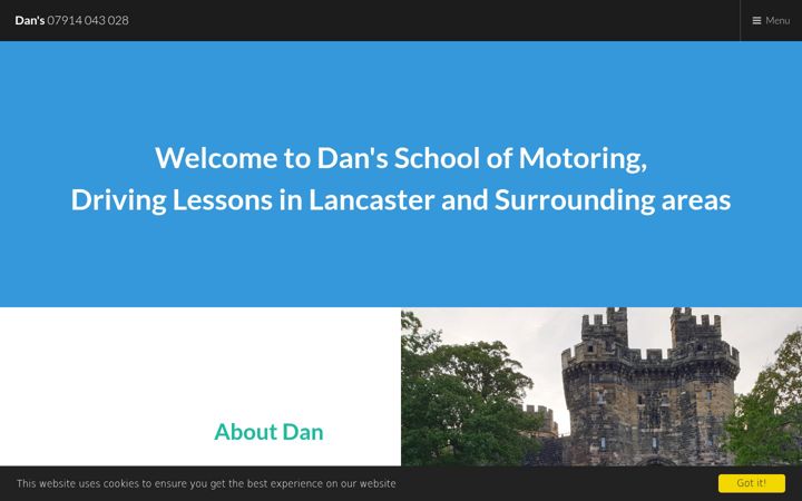 Screenshot of dans-driving.co.uk