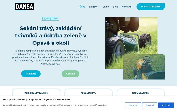 Zrzut ekranu dansa.cz