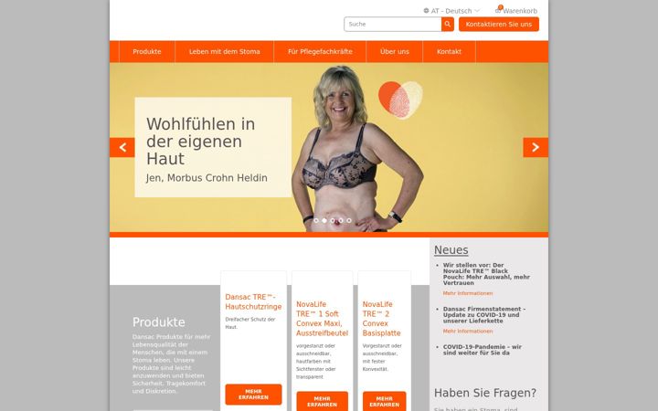 Screenshot of dansac.at