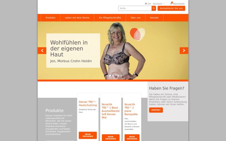 Screenshot of dansac.ch