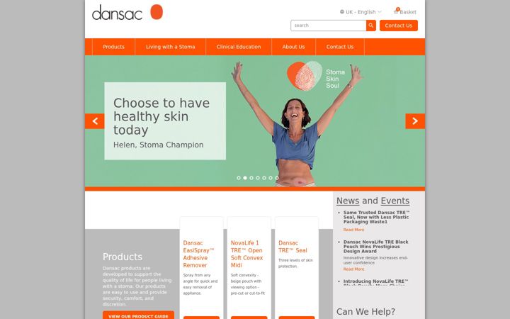 Screenshot of dansac.com
