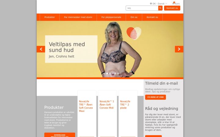Screenshot di dansac.dk