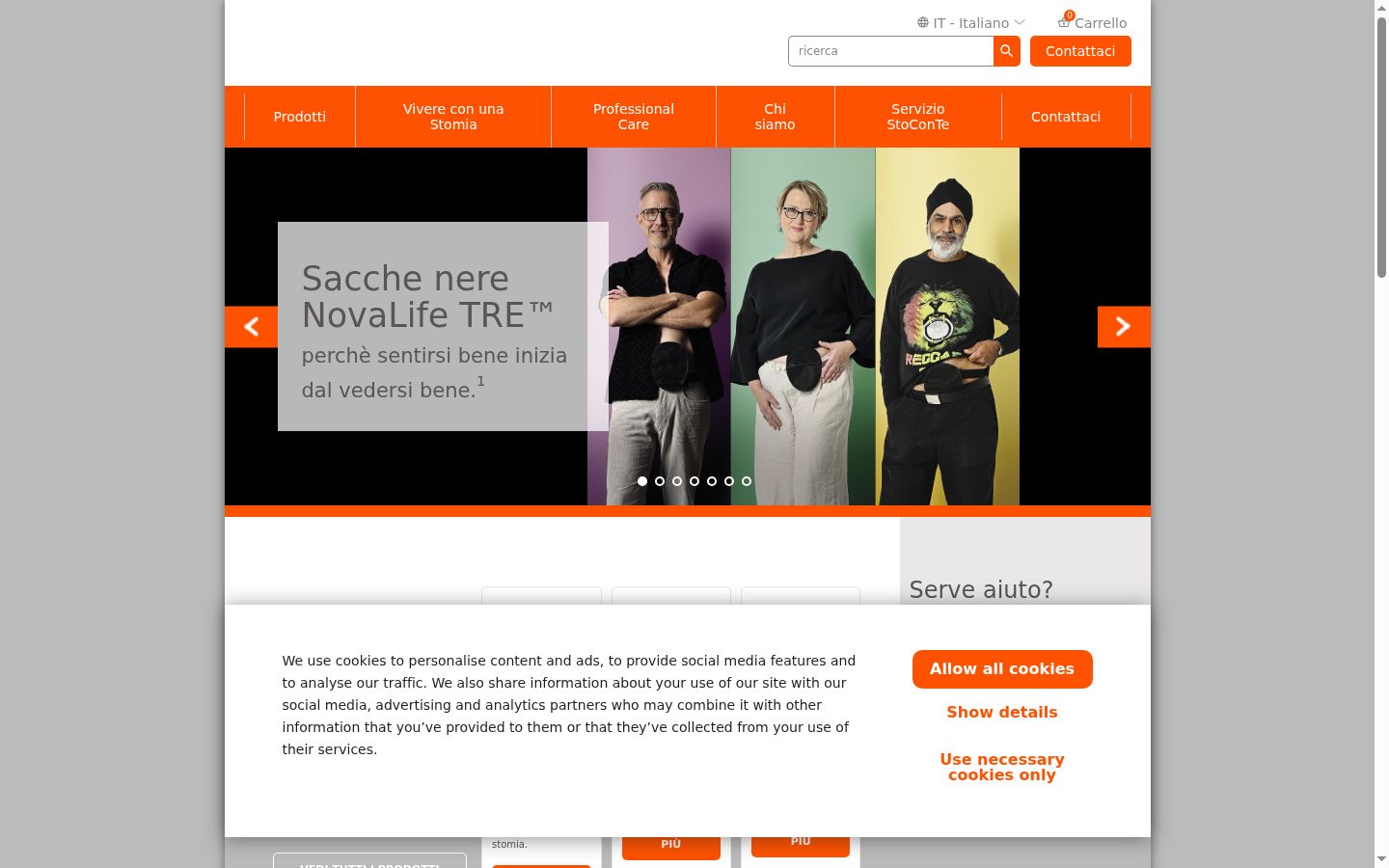 Screenshot des Einwilligungsbanners vor jeglicher Interaktion