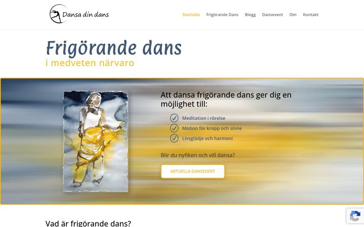 Screenshot van dansadindans.se