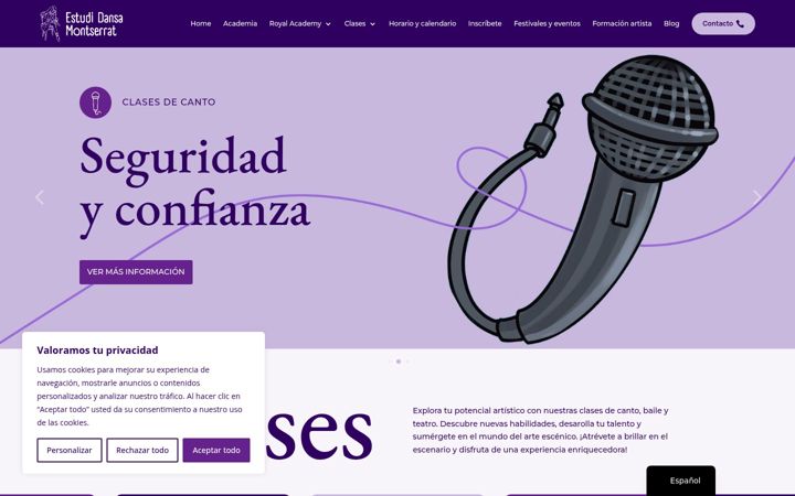 Screenshot of dansamontserrat.com