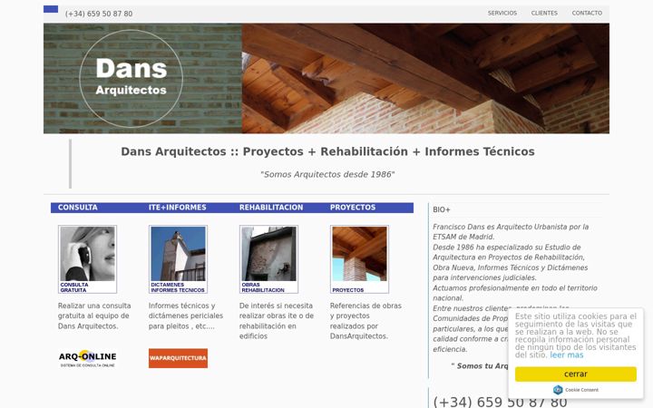 Screenshot of dansarquitectos.com