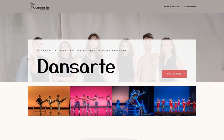 Captură de ecran a dansarte.es