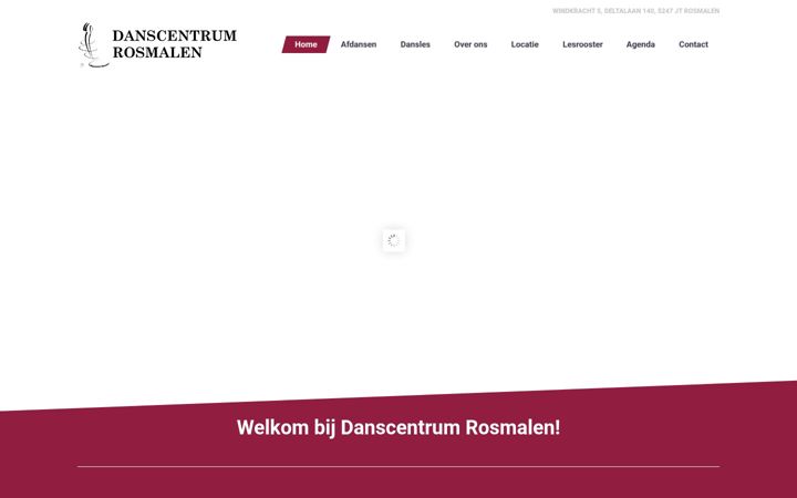 Skjámynd af danscentrumrosmalen.nl