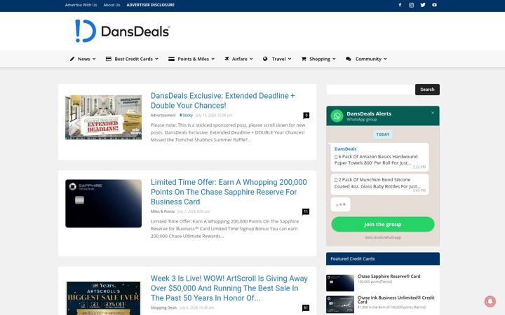 Screenshot of dansdeals.com