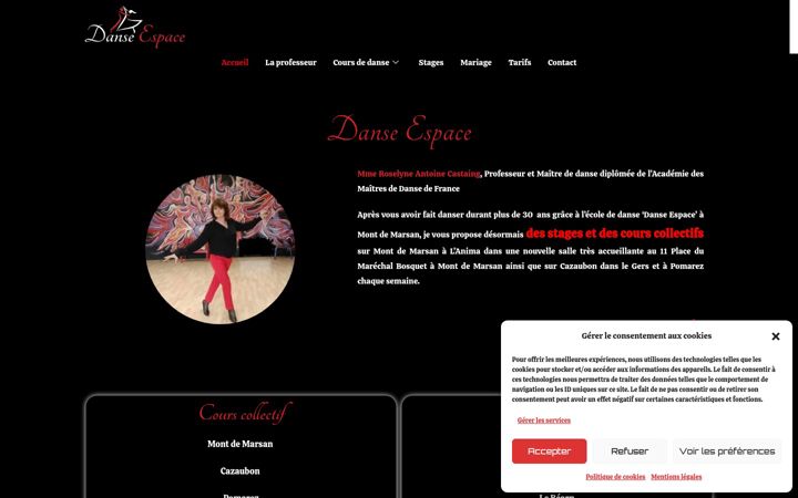 Screenshot of danse-espace.com