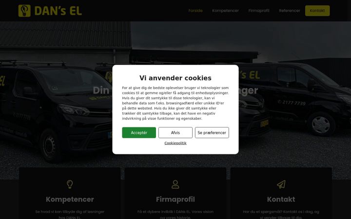 Screenshot di dansel.dk