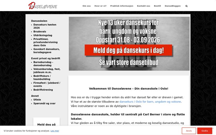 Screenshot of danselovene.no