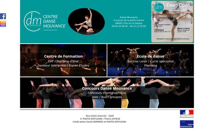 Screenshot of dansemouvance.org
