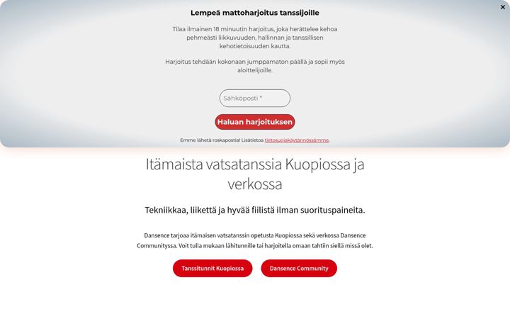 Screenshot of dansence.com