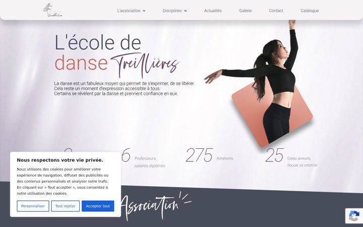 Zrzut ekranu dansetreillieres.fr