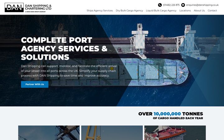 Captura de ecrã de danshipping.co.uk