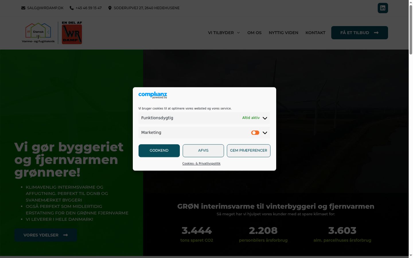 Screenshot tal-banner tal-kunsens muri qabel kwalunkwe interazzjoni