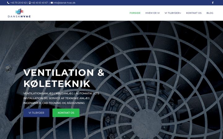 Skærmbillede af dansk-hvac.dk