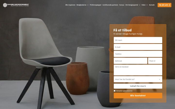 Skærmbillede af dansk-microcement.dk