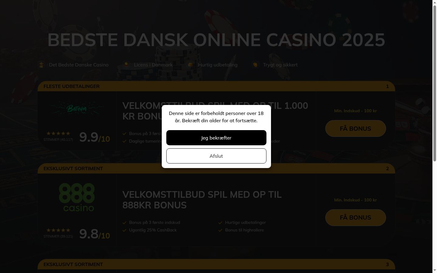Screenshot del banner di consenso mostrato prima di qualsiasi interazione