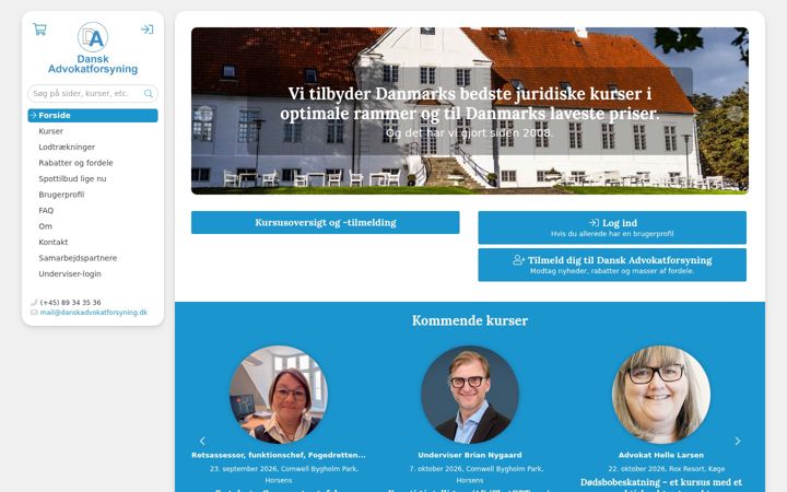 Skærmbillede af danskadvokatforsyning.dk