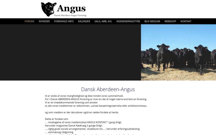 Screenshot of danskangus.dk
