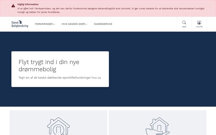 Snímek obrazovky danskboligforsikring.dk