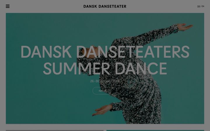 Screenshot von danskdanseteater.dk