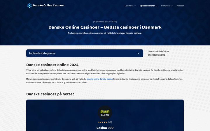 Screenshot von danske-online-casinoer.dk