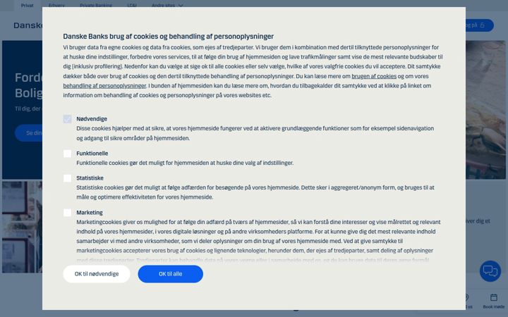 Screenshot of danskebank.dk