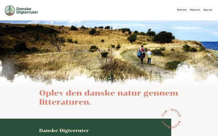 Screenshot von danskedigterruter.dk