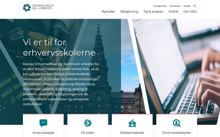 Ekrano kopija danskeerhvervsskoler.dk