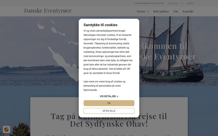 Screenshot von danskeeventyroeer.dk