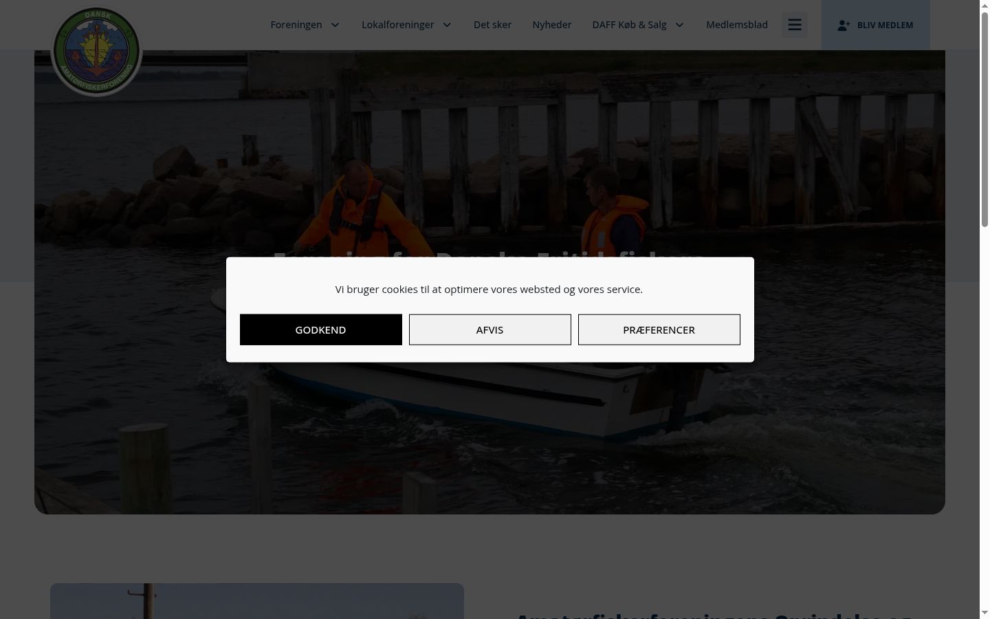 Screenshot des Einwilligungsbanners vor jeglicher Interaktion