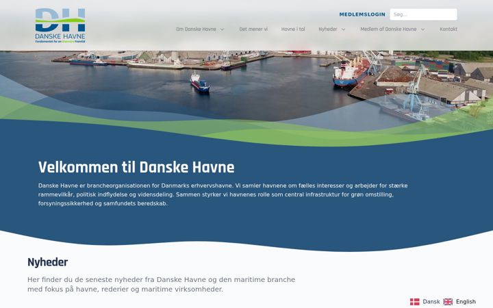 Ekrano kopija danskehavne.dk