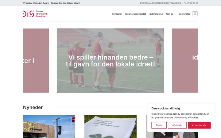 Ekrano kopija danskeidraetsraad.dk
