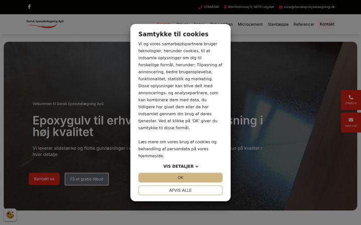 Ekrano kopija danskepoxybelaegning.dk