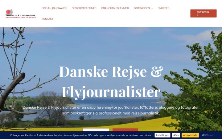 Screenshot of danskerejsejournalister.dk
